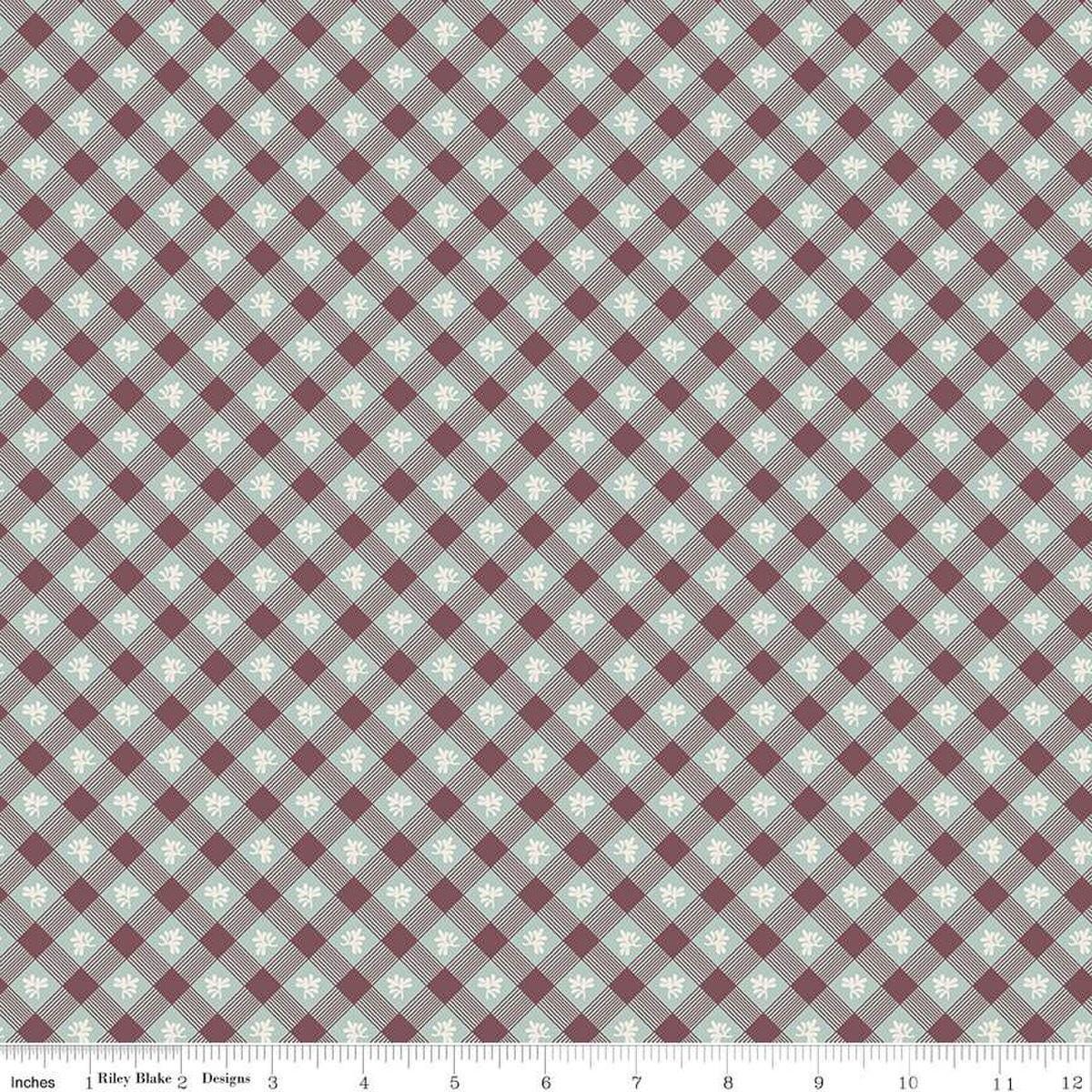 Image of the Emma Robert Martin quilting cotton fabric by Riley Blake Designs. Features stripes on a cream background. Cute Little Fabric Shop