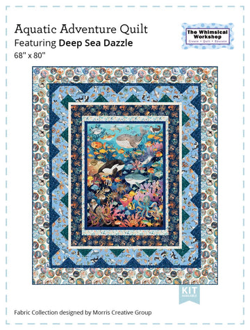 SALE Aquatic Adventure Quilt PATTERN - QT Fabrics - Instructions Only - Deep Sea Dazzle - Pieced Pattern - Ocean - The Whimsical Workshop