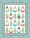 SALE Gnome for the Holiday Quilt Kit - QT Fabrics - Pattern Fabric - Trees Gnomes  - Quilting Cotton Fabric