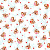 Image of the Gnome for the Holidays Pine Trees White quilting cotton fabric by QT Fabrics. Features Christmas trees on a white background. Cute Little Fabric Shop