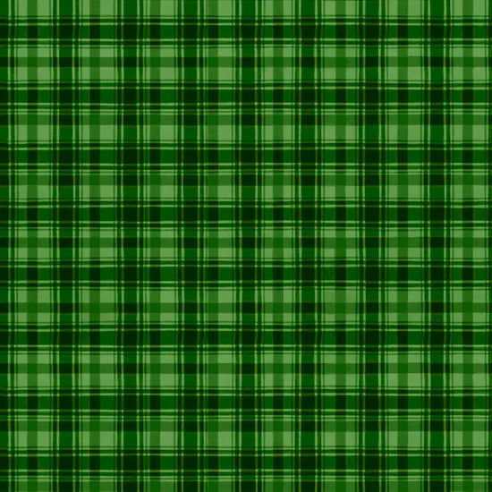 Image of the Season of Giving Plaid Green quilting cotton fabric. Features plaid on a green background. Cute Little Fabric Shop