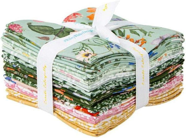 Nature's Portrait Fat Quarter Bundle 15 pieces - Riley Blake - Precut - Flowers Floral - Quilting Cotton Fabric - Licensed Product