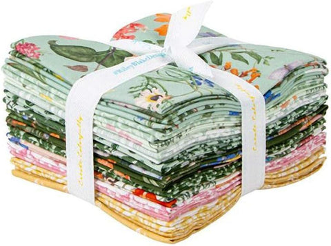 Nature's Portrait Fat Quarter Bundle 15 pieces - Riley Blake - Precut - Flowers Floral - Quilting Cotton Fabric - Licensed Product