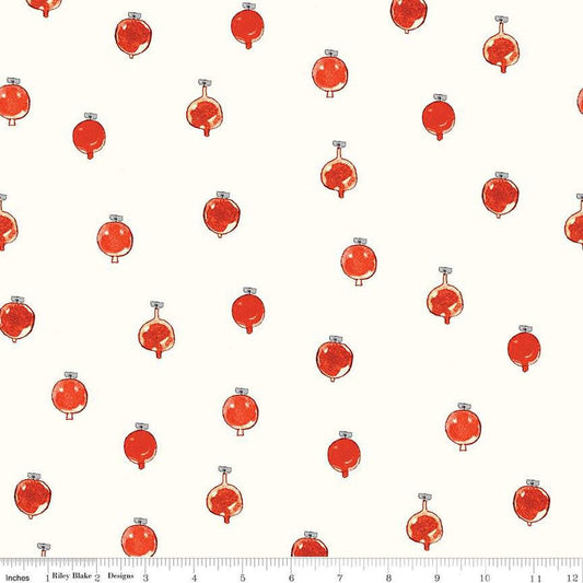 Classic Christmas Ornaments C16288 Red - Riley Blake Designs -Ornament Holiday Decoration - Quilting Cotton Fabric