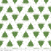 Classic Christmas Trees C16286 White - Riley Blake Designs - Circle Dots Trees - Quilting Cotton Fabric