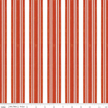 Classic Christmas Stripe C16289 Red - Riley Blake Designs - Line Thick Thin - Quilting Cotton Fabric
