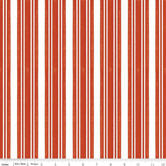 Classic Christmas Stripe C16289 Red - Riley Blake Designs - Line Thick Thin - Quilting Cotton Fabric
