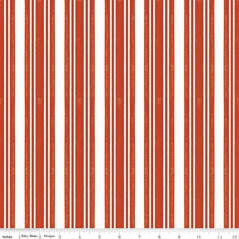 Classic Christmas Stripe C16289 Red by Riley Blake Designs - Line Thick Thin - Quilting Cotton Fabric