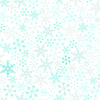 Image of the Minky Gnome for the Holidays Snowflakes White quilting cotton fabric. Features snowflakes on a white background. Cute Little Fabric Shop