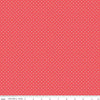 Image of the Flannel Swiss Dot Red quilting cotton fabric by Riley Blake Designs. Features swiss dot on a red background. Cute Little Fabric Shop