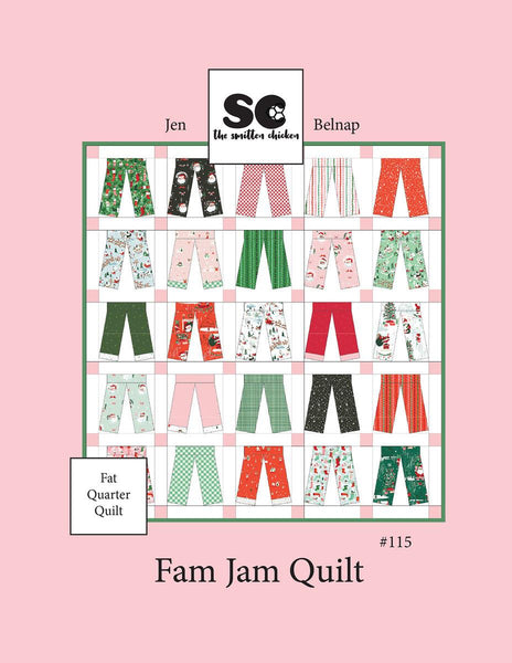SALE Fam Jam Quilt PATTERN P194 by Jen Belnap - Riley Blake Designs - INSTRUCTIONS Only - Fat Quarter Friendly - Throw Quilt