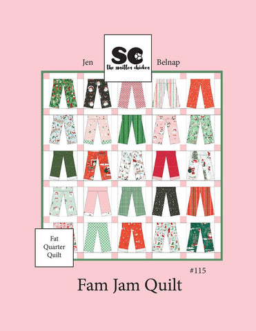 SALE Fam Jam Quilt PATTERN P194 by Jen Belnap - Riley Blake Designs - INSTRUCTIONS Only - Fat Quarter Friendly - Throw Quilt