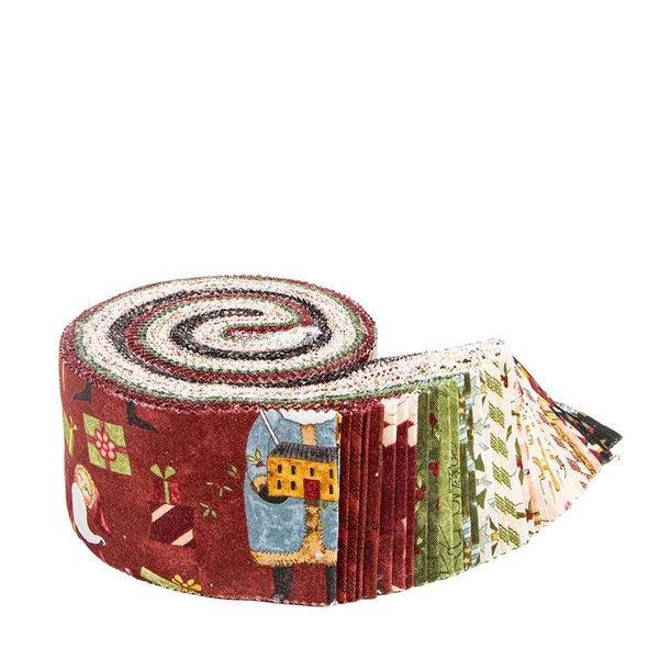 SALE Naughty or Nice Charm 2.5 Inch Rolie Polie Jelly Roll 40 pieces - Riley Blake Design - Precut Pre cut Bundle - Quilting Cotton Fabric