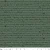 Image of the Happy Fall Days Autumn Words Green quilting cotton fabric by Riley Blake Designs. Features text on a green background. Cute Little Fabric Shop
