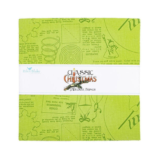 Classic Christmas Layer Cake 10" Stacker Bundle - Riley Blake Designs - 42-Piece Precut  - Christmas - Quilting Cotton Fabric