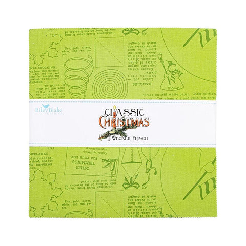 SALE Classic Christmas Layer Cake 10" Stacker Bundle - Riley Blake Designs - 42 piece Precut Pre cut - Christmas - Quilting Cotton Fabric