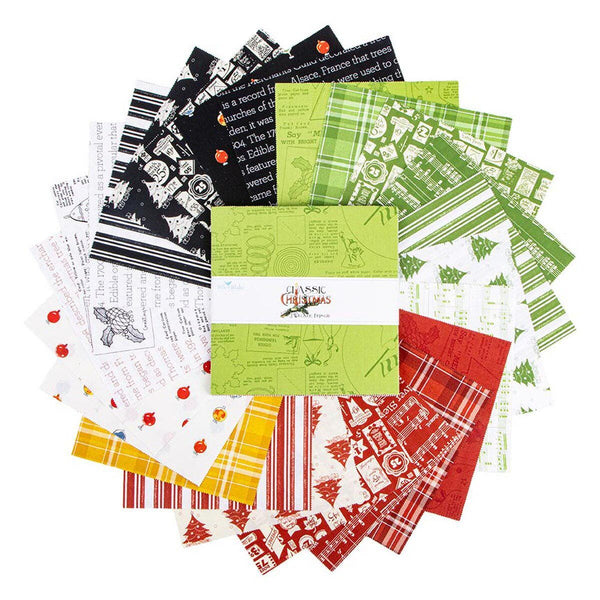 SALE Classic Christmas Layer Cake 10" Stacker Bundle - Riley Blake Designs - 42 piece Precut Pre cut - Christmas - Quilting Cotton Fabric