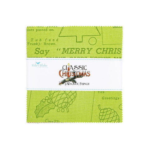 SALE Classic Christmas Charm Pack 5" Stacker Bundle - Riley Blake Designs - 42 piece Precut Pre cut - Christmas - Quilting Cotton Fabric