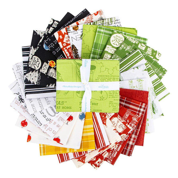 SALE Classic Christmas Fat Quarter Bundle 26 pieces - Riley Blake Designs - Pre cut Precut - Holiday Season - Quilting Cotton Fabric