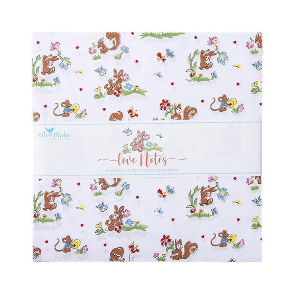 SALE Love Notes Layer Cake 10" Stacker Bundle - Riley Blake Designs - 42 piece Precut Pre cut - Sewing - Quilting Cotton Fabric