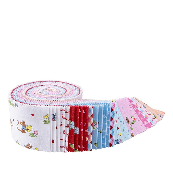 SALE Love Notes 2.5 Inch Rolie Polie Jelly Roll 40 pieces - Riley Blake Designs - Precut Pre cut Bundle - Floral - Cotton Fabric
