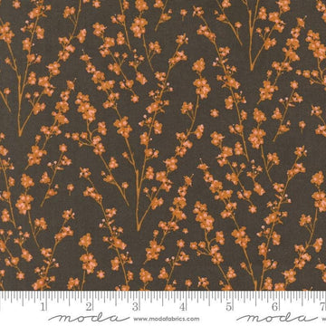 Image of the Acorn Hollow Twiggy Soil quilting cotton fabric by Moda Fabrics. Features plaid on a brown background. Cute Little Fabric Shop