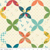 Image of the First Blooms Cheater Print quilting cotton fabric by Riley Blake Designs. Features flowers on a cream background. Cute Little Fabric Shop