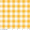 Image of the First Blooms Gingham Yellow quilting cotton fabric by Riley Blake Designs. Features gingham on a yellow background. Cute Little Fabric Shop