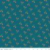 Image of the First Blooms Tulips Denim quilting cotton fabric by Riley Blake Designs. Features flowers on a blue background. Cute Little Fabric Shop