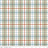 Image of the Santa's Tree Farm Plaid Snowy quilting cotton fabric by Riley Blake Designs. Features plaid on a white background. Cute Little Fabric Shop
