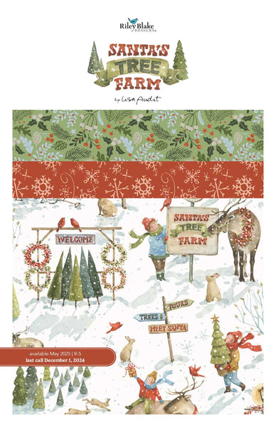Santa's Tree Farm Charm Pack 5" Stacker Bundle - Riley Blake Designs - 42 piece Precut Pre cut - Christmas - Quilting Cotton Fabric