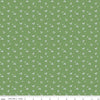 Image of the Bluegrass Charm Floral Green quilting cotton fabric by Riley Blake Designs. Features flowers on a green background. Cute Little Fabric Shop