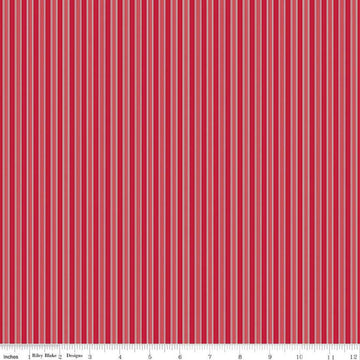 Merry Little Christmas Stripes C14847 Red - Riley Blake Designs - Stripe Striped - Quilting Cotton Fabric