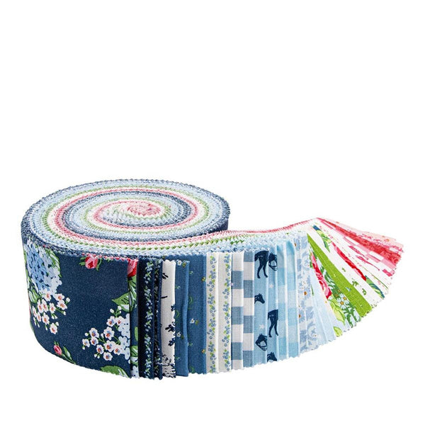 Bluegrass Charm 2.5 Inch Rolie Polie Jelly Roll 40 pieces - Riley Blake Design - Precut Pre cut Bundle - Quilting Cotton Fabric