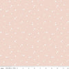 Image of the Cozy Bebe Stars Blush quilting cotton by Riley Blake Designs. Features stars on a pink background. Cute Little Fabric Shop