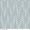 Image of the Cozy Bebe Text Dove quilting cotton by Riley Blake Designs. Features text on a blue background. Cute Little Fabric Shop