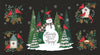 SALE Winter Friends Panel 56139 Charcoal Black - Moda Fabrics - Winter Snowman Trees Christmas - Quilting Cotton Fabric