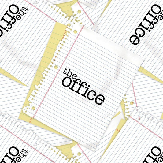 SALE The Office Collection Scrap Paper 96090103 White - Camelot Fabrics - Lined Paper - Quilting Cotton Fabric - Official Licensed Product