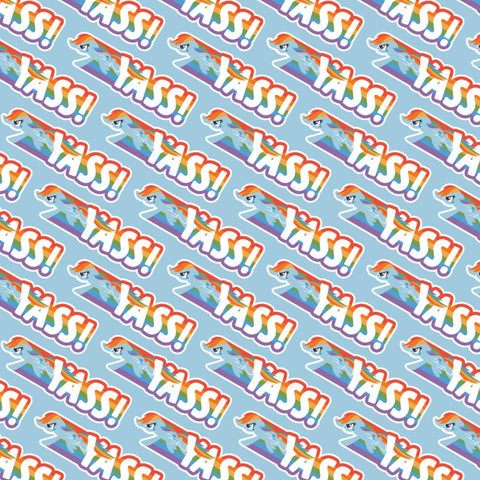 My Little Pony Yass 95010126 Blue - Camelot Fabrics - Rainbow Dash Ponies MLP - Quilting Cotton Fabric - Official Licensed Product