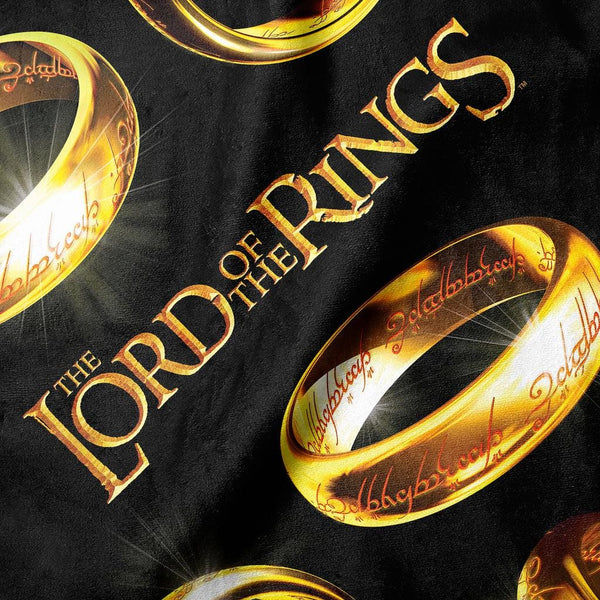 SALE MINKY Lord of the Rings Rings Tossed 23220206M-01 Black 60" Wide - Camelot Fabrics - The One Ring - 100% Polyester - Licensed Product