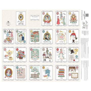 DEAL Jane Austen Soft Book Panel Emma Fabric - PD16547 - Riley Blake Quilting Cotton Fabric - Licensed Product