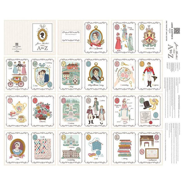 Jane Austen Soft Book Panel PD16547 by Riley Blake - Emma - Cotton Fabric - Licensed Product
