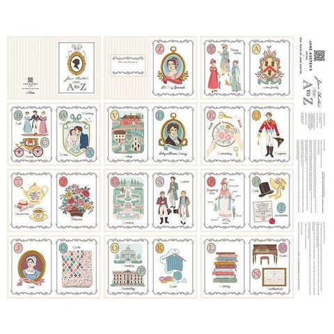 Jane Austen Soft Book Panel PD16547 by Riley Blake - Emma - Cotton Fabric - Licensed Product