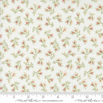Image of the Muse Silhouette Blush quilting cotton fabric by Moda Fabrics. Features flowers on a pink background. Cute Little Fabric Shop