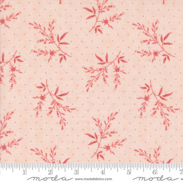 Image of the Muse Silhouette Blush quilting cotton fabric by Moda Fabrics. Features flowers on a pink background. Cute Little Fabric Shop