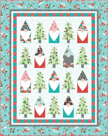 SALE Jolly Gnome Gathering Quilt PATTERN - QT Fabrics - Instructions Only - Gnome for the Holidays - Pieced Pattern - The Whimsical Workshop