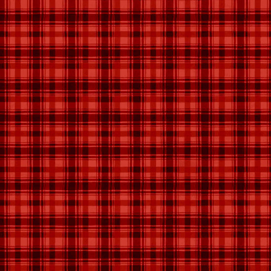 Image of the Season of Giving Plaid Red quilting cotton fabric. Features plaid on a red background. Cute Little Fabric Shop