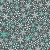 Image of the Minky Gnome for the Holidays Mushroom Houses Toss Slate quilting cotton fabric. Features mushrooms on a gray background. Cute Little Fabric Shop