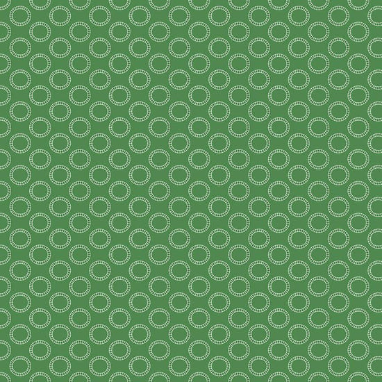 Image of the Thomas & Friends™ Sodor Railway Round the Track Green quilting cotton fabric by Riley Blake Designs. Features circular tracks on a green background. 
Cute Little Fabric Shop