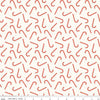 Image of the Flannel Candy Canes Cream quilting cotton fabric by Riley Blake Designs. Features candy canes on a cream background. Cute Little Fabric Shop